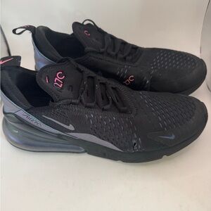 Nike Men’s Size 10 Air Max 270 Throwback‎ Future Black/ Laser Fuchsia